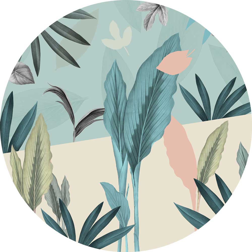 Dein Traumzimmer Komar - Deko Sticker - DOTS - Pale Leaves Fototapeten