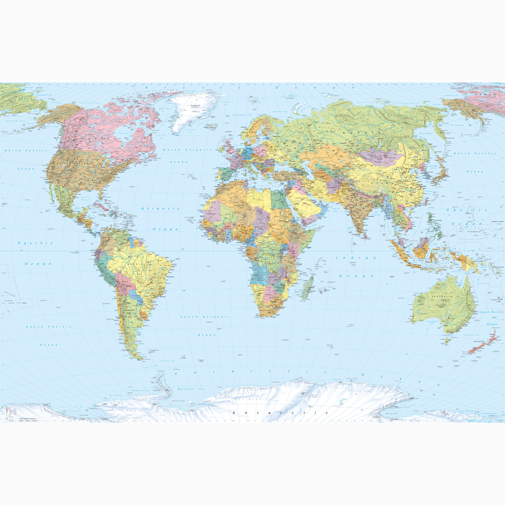 Dein Traumzimmer Komar Vlies Fototapete - World Map Fototapeten
