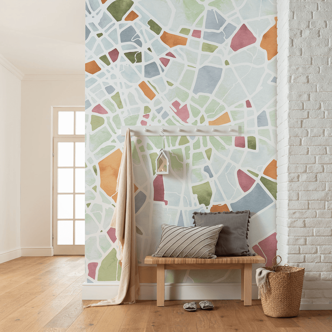 Dein Traumzimmer City Map I Flair - Komar Digitaldruck-Fototapete Fototapeten