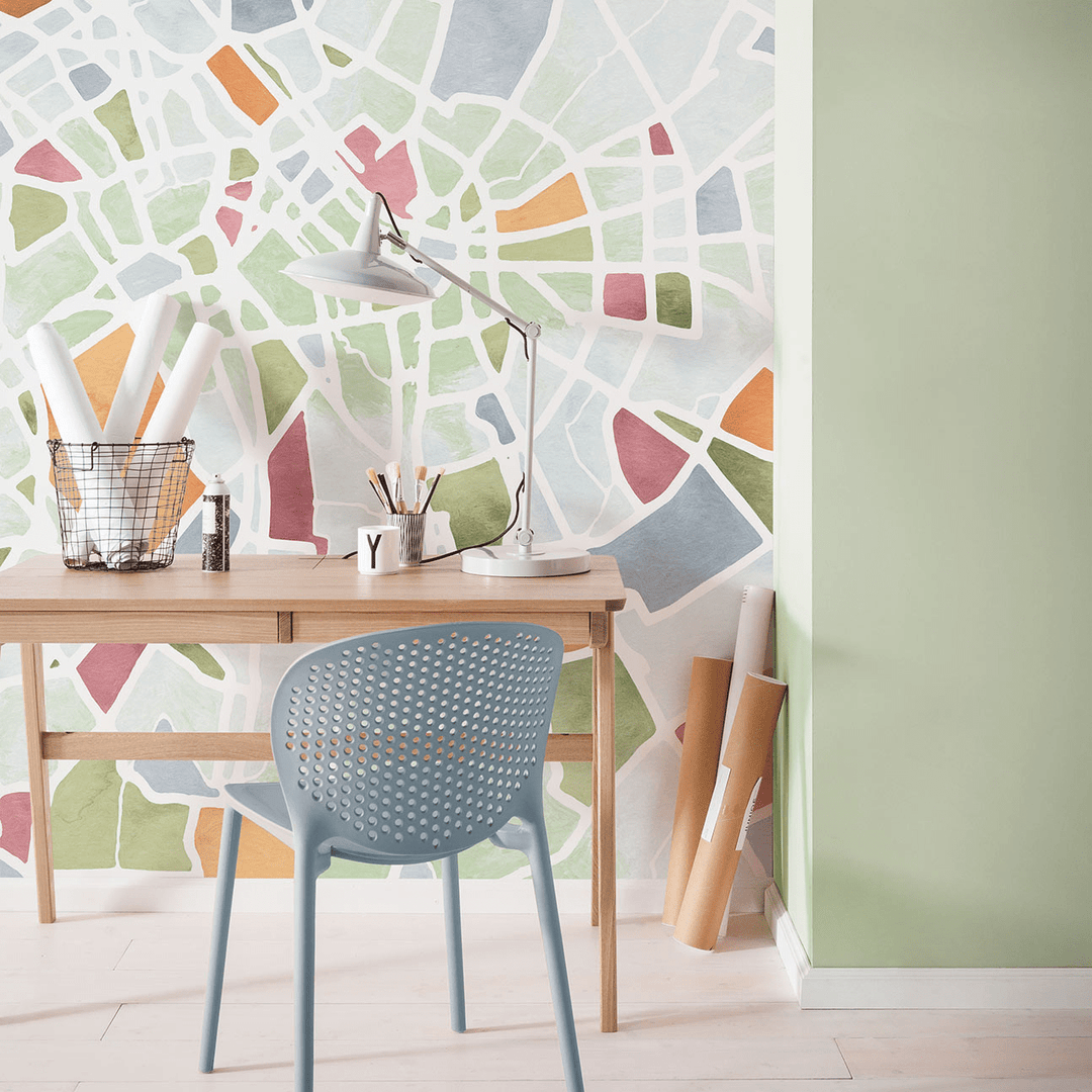 Dein Traumzimmer City Map I Flair - Komar Digitaldruck-Fototapete Fototapeten