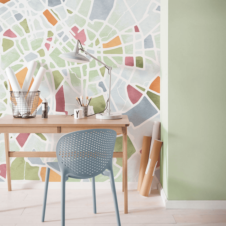 Dein Traumzimmer City Map I Flair - Komar Digitaldruck-Fototapete Fototapeten