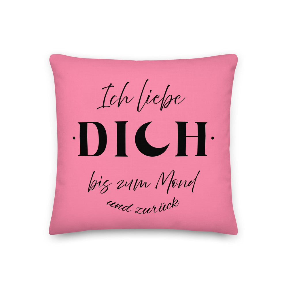 Dein Traumzimmer Ich liebe dich bis zum Mond und zurück - Pink Dekokissen Dekorative Kissen