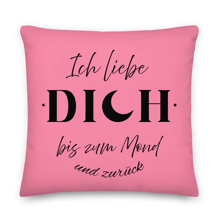 Dein Traumzimmer Ich liebe dich bis zum Mond und zurück - Pink Dekokissen Dekorative Kissen
