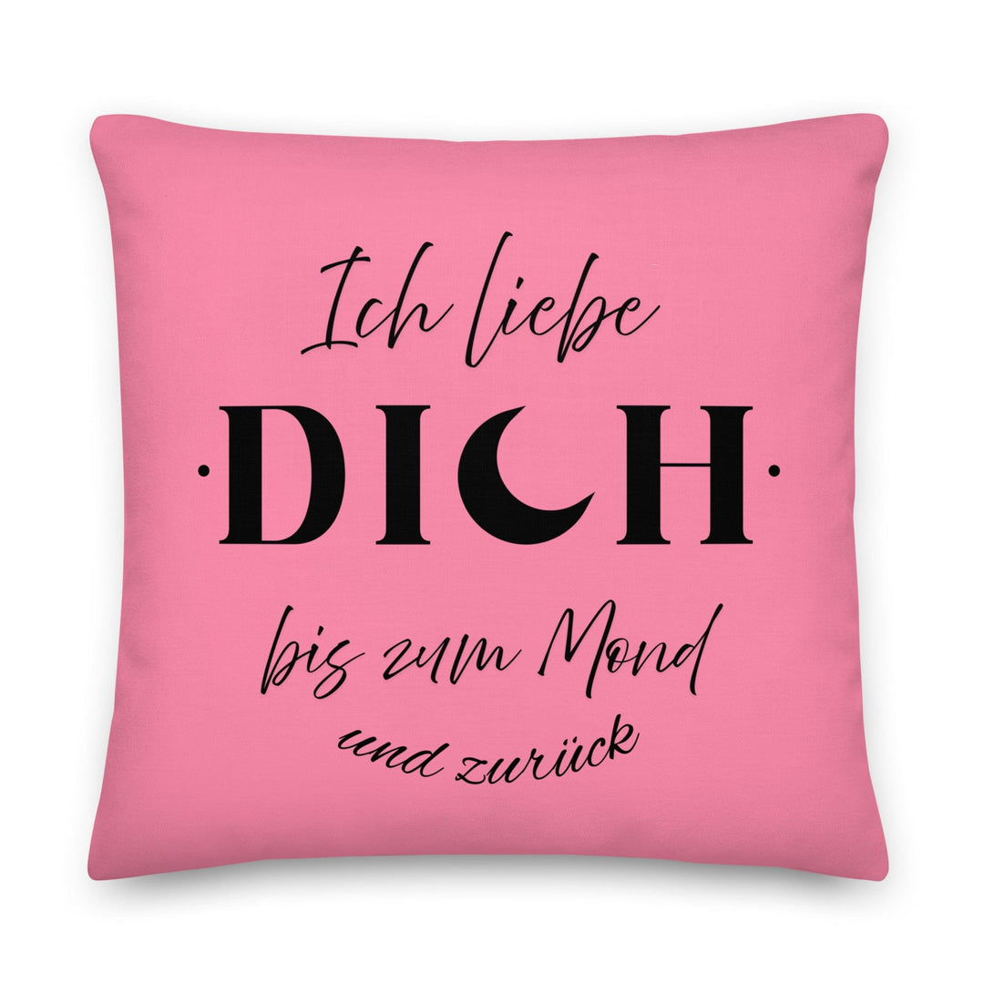 Dein Traumzimmer Ich liebe dich bis zum Mond und zurück - Pink Dekokissen Dekorative Kissen