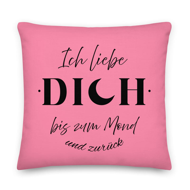 Dein Traumzimmer Ich liebe dich bis zum Mond und zurück - Pink Dekokissen Dekorative Kissen