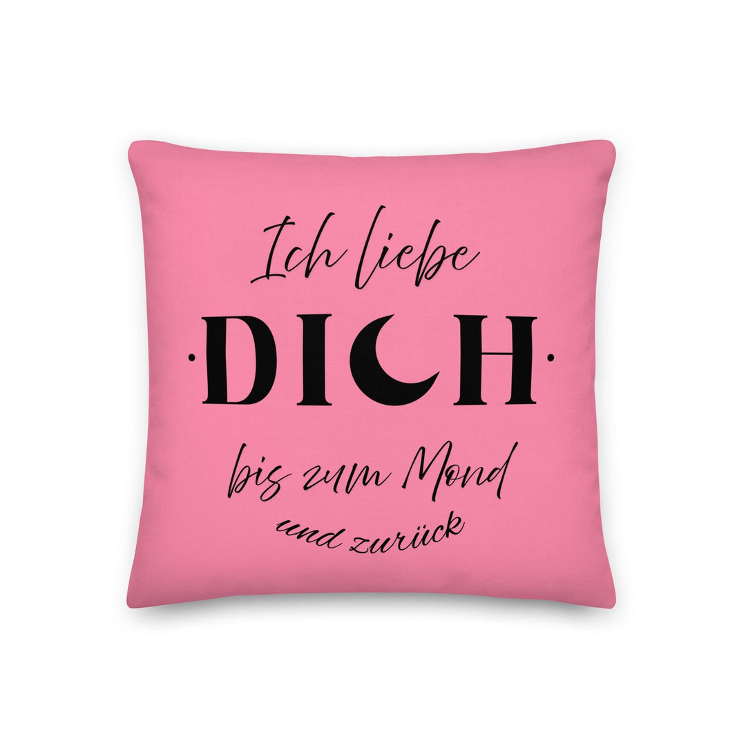 Dein Traumzimmer Ich liebe dich bis zum Mond und zurück - Pink Dekokissen Dekorative Kissen