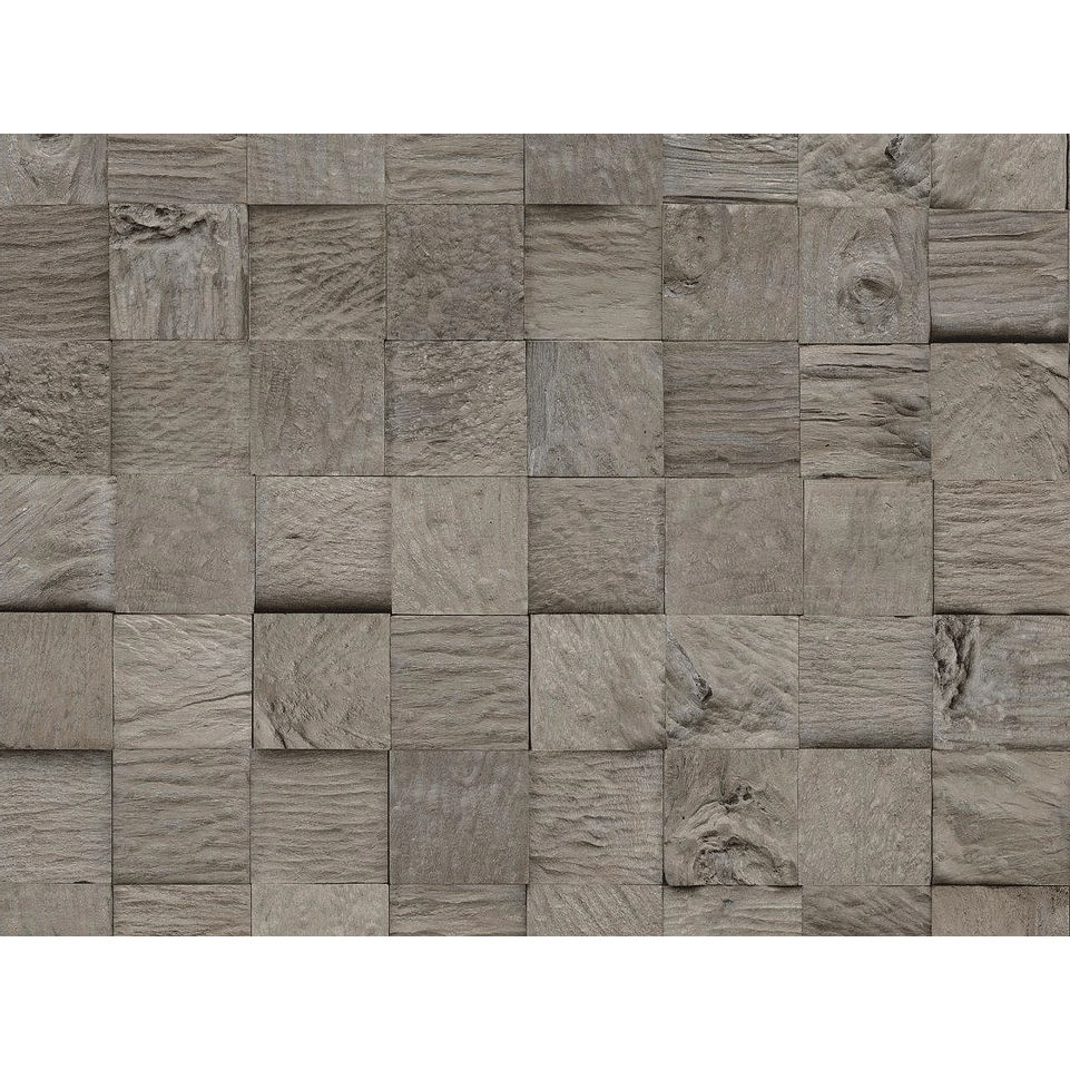 Dein Traumzimmer INDO Echtholz Wandpaneele 3D - TEAK CLASSIC CUBE - JAVA Wandpaneele