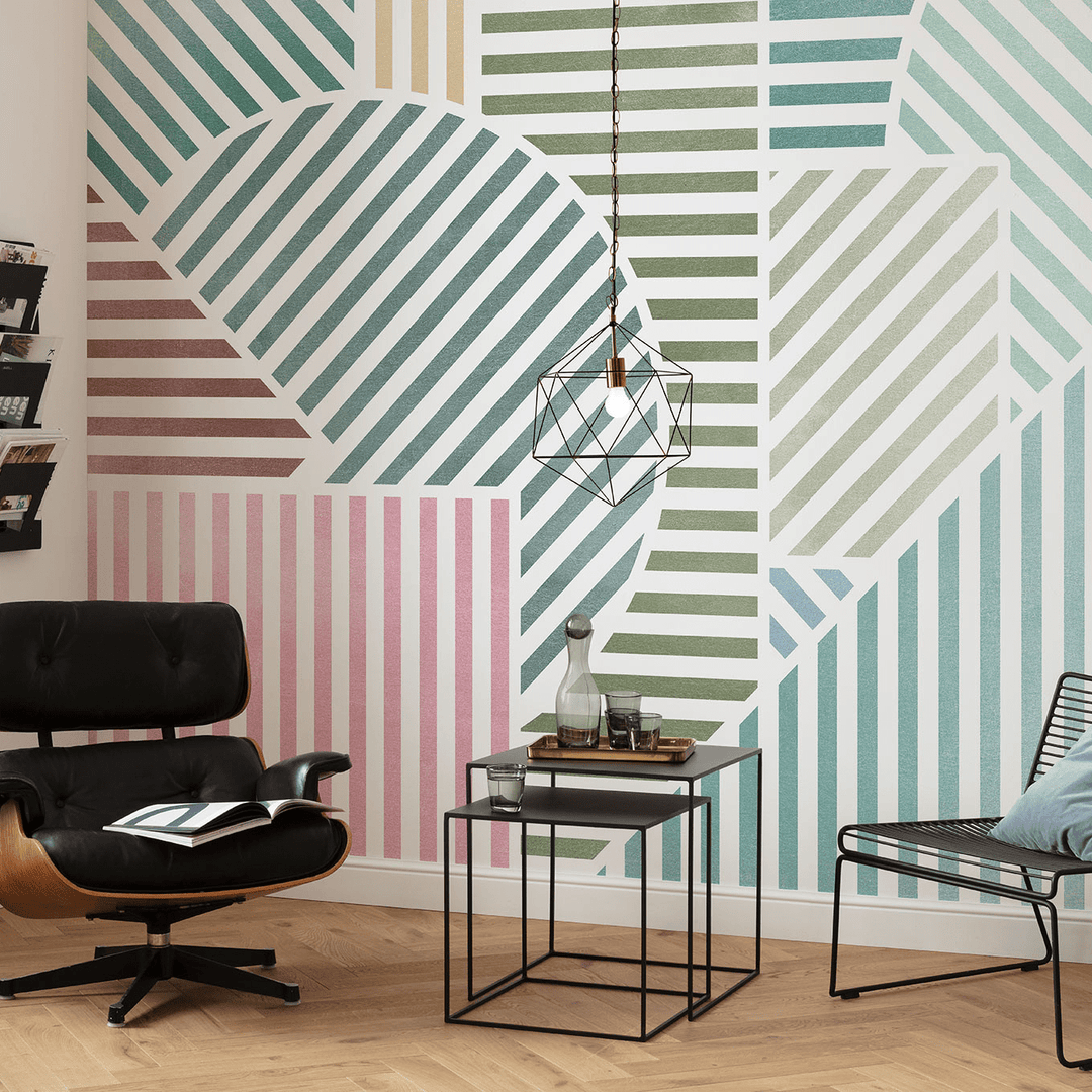 Dein Traumzimmer Jeux de Lignes Bonbon - Flair - Komar Digitaldruck-Fototapete Fototapeten