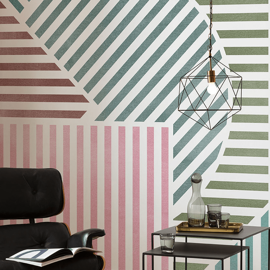 Dein Traumzimmer Jeux de Lignes Bonbon - Flair - Komar Digitaldruck-Fototapete Fototapeten