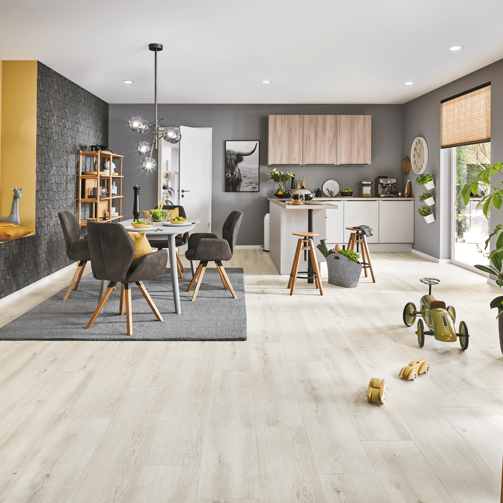 Dein Traumzimmer JOKA Deluxe 833 XPLORA NEXT - WIDE TIMELESS - 8833 Oak cottage white Naturdesignboden