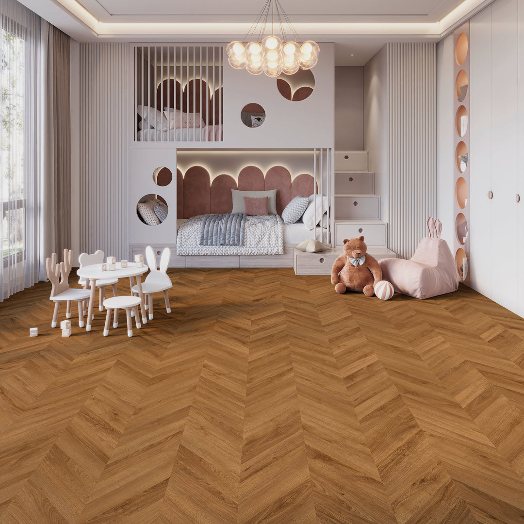 Dein Traumzimmer JOKA DESIGNBODEN 555 EVOLUT CHEVRON - 5805 Cognac Oak Vinylboden