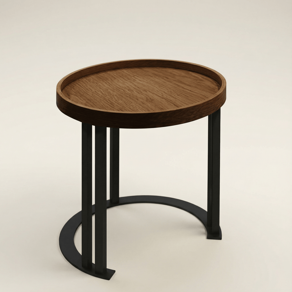 Dein Traumzimmer KAHEKU - Beistelltisch Intaro rund Walnuss Ø 40 cm Kleinmöbel