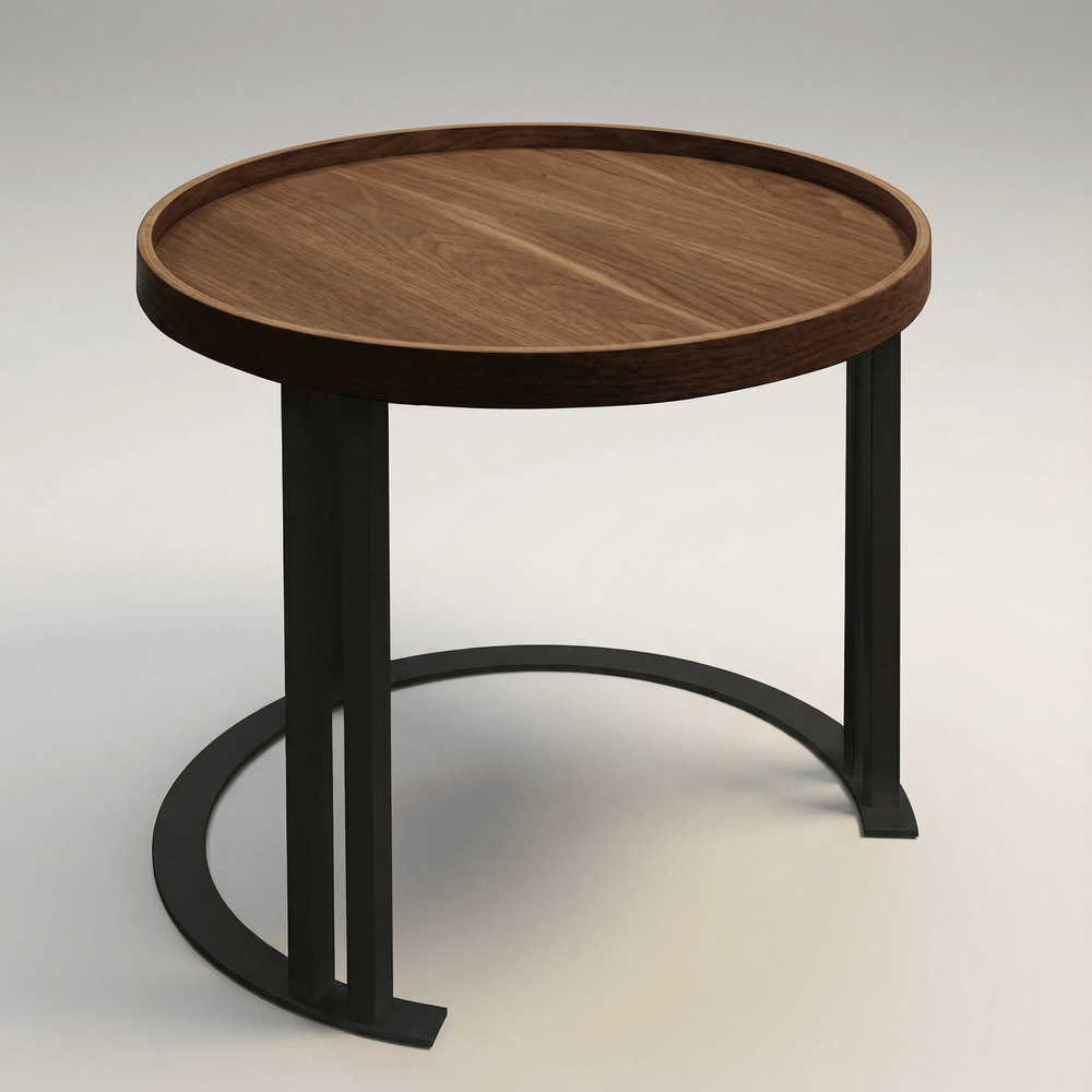 Dein Traumzimmer KAHEKU - Beistelltisch Intaro rund Walnuss Ø 50 cm Kleinmöbel