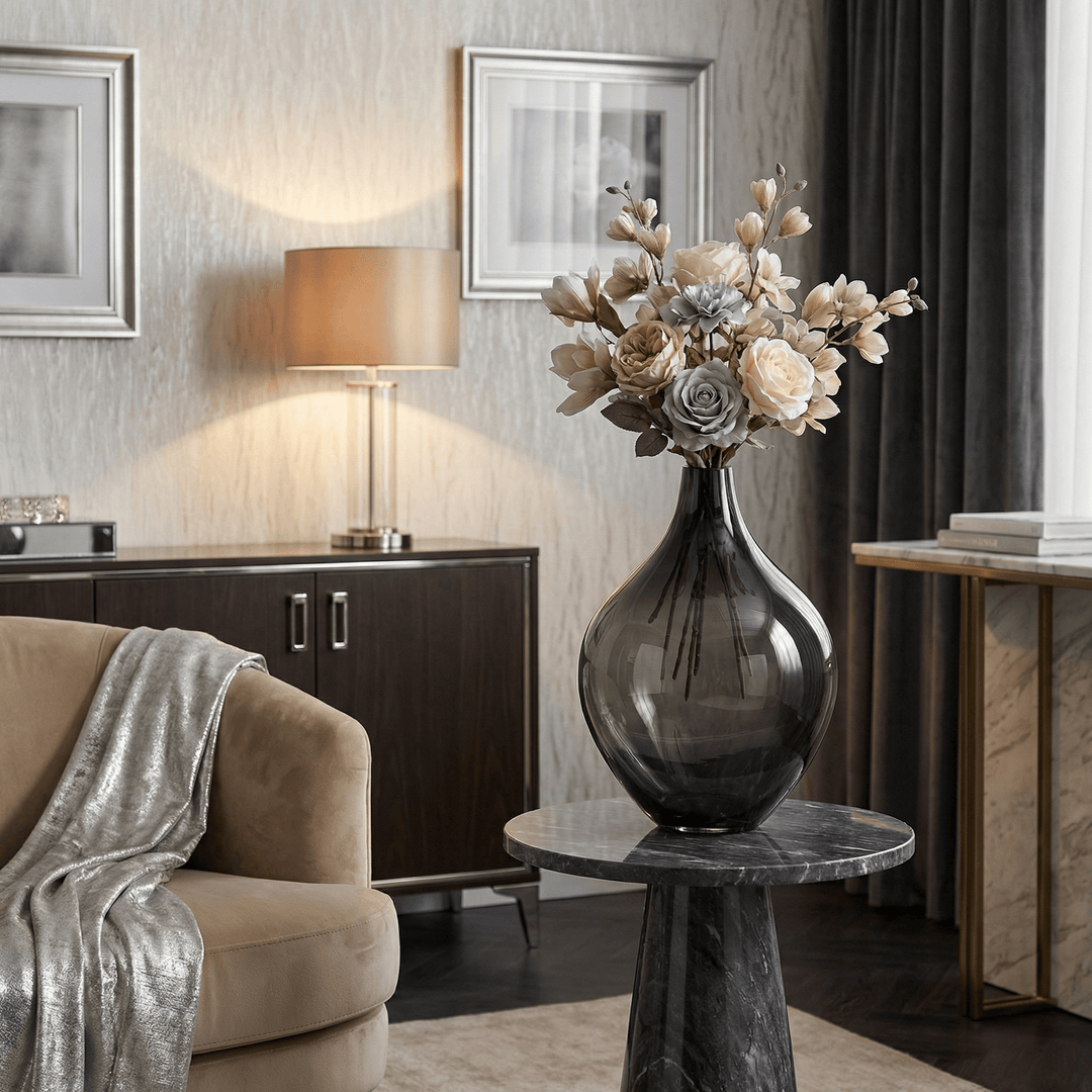 Dein Traumzimmer Kaheku Flaschenvase Bellano Smoke Ø25.5 cm Glas