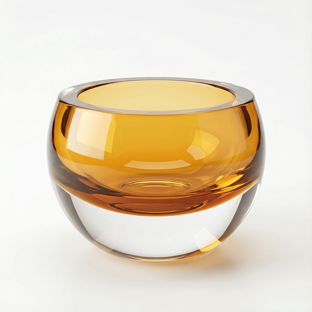 Dein Traumzimmer Kaheku Glas Deko Set Olson Amber &amp; Cura Grau Glas