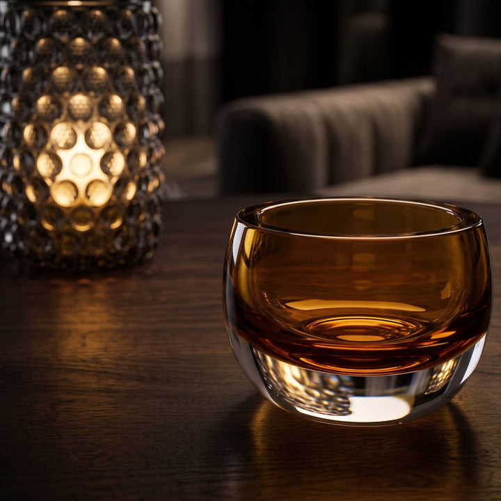 Dein Traumzimmer Kaheku Glas Deko Set Olson Amber &amp; Cura Grau Glas