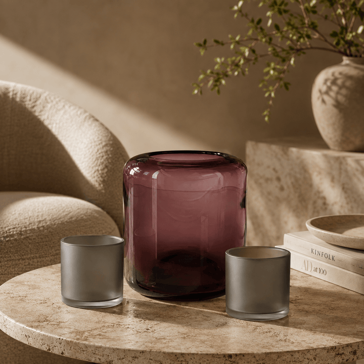 Dein Traumzimmer Kaheku Glas Deko Set Opino Lila &amp; Coco Grau Glas