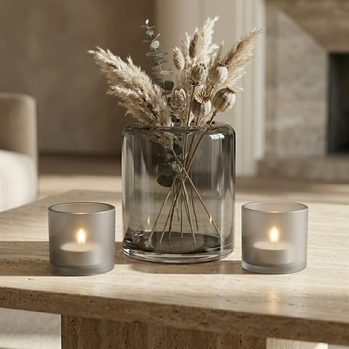 Dein Traumzimmer Kaheku Glas Deko Set Opino Smoke &amp; Coco Grau Glas