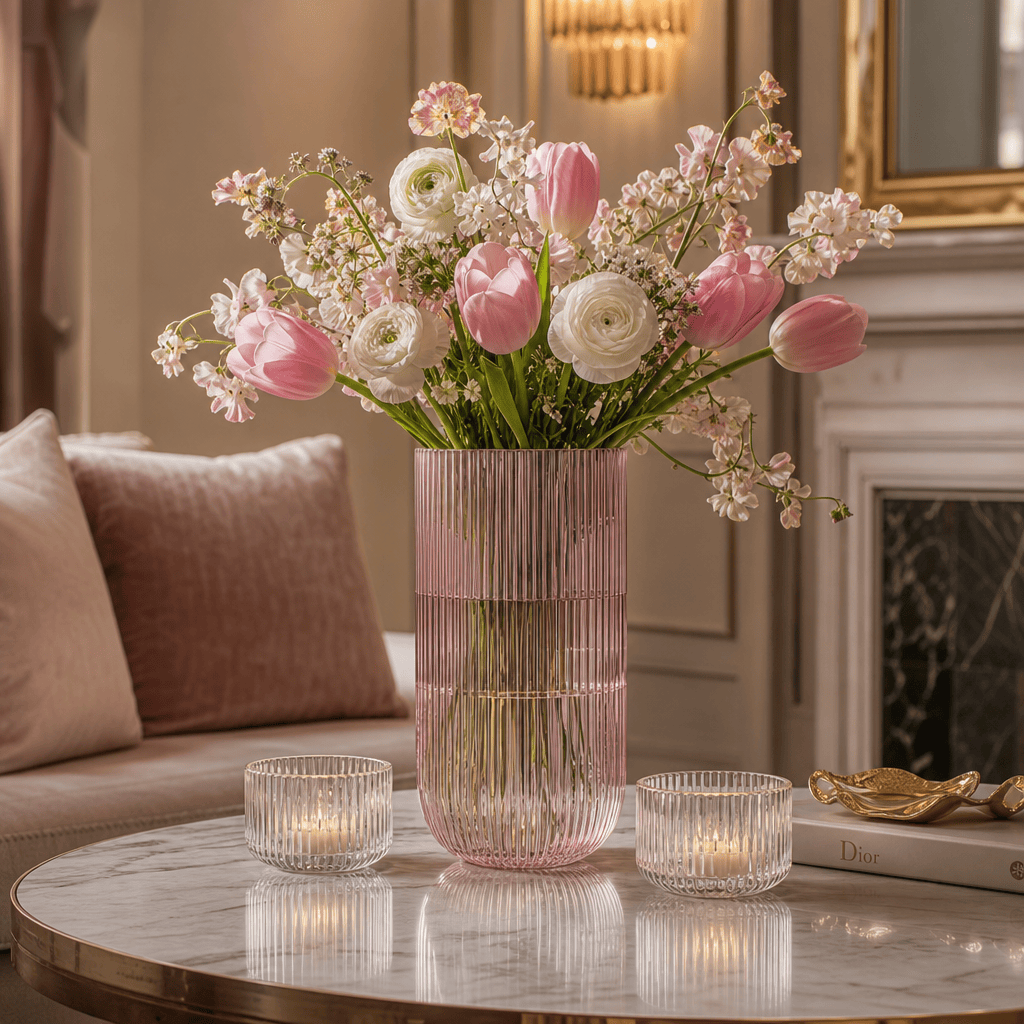 Dein Traumzimmer Kaheku Glas Set Relax Rosa &amp; Carillo Klar Glas