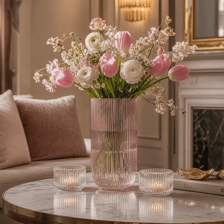 Dein Traumzimmer Kaheku Glas Set Relax Rosa &amp; Carillo Klar Glas