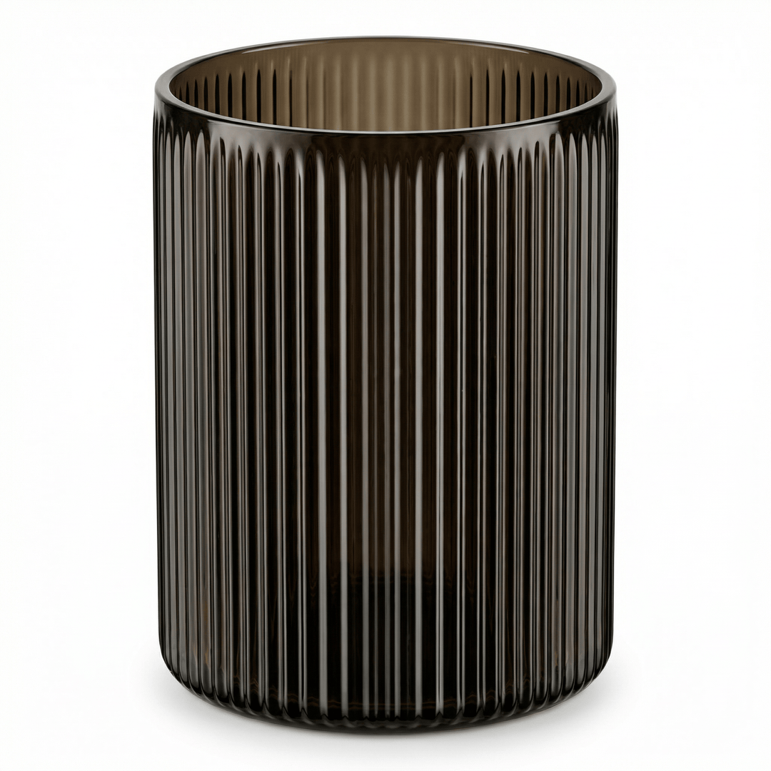 Dein Traumzimmer Kaheku Kübel Cuyo streifen braun Ø10cm Glas