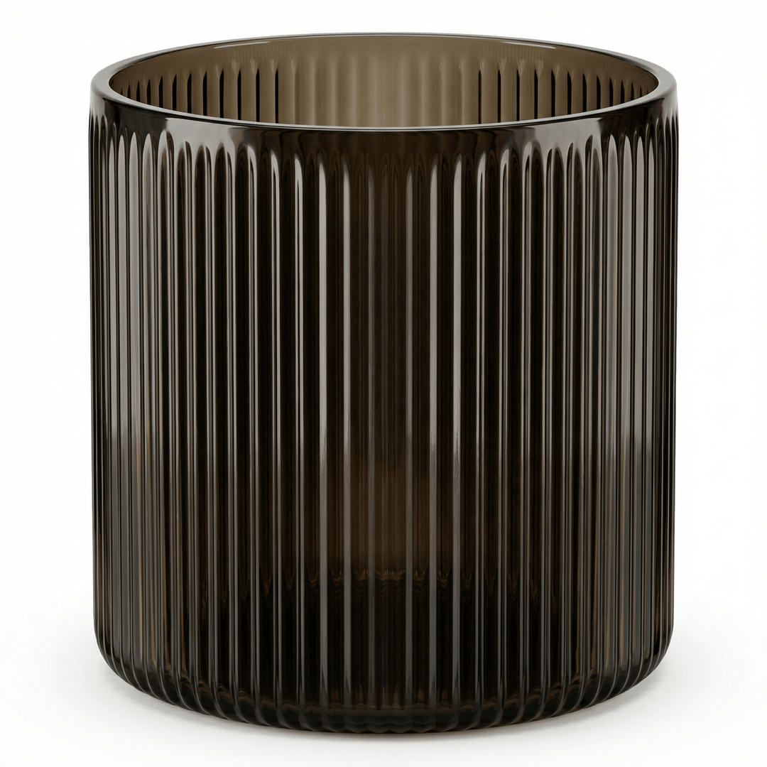 Dein Traumzimmer Kaheku Kübel Cuyo streifen braun Ø20cm Glas