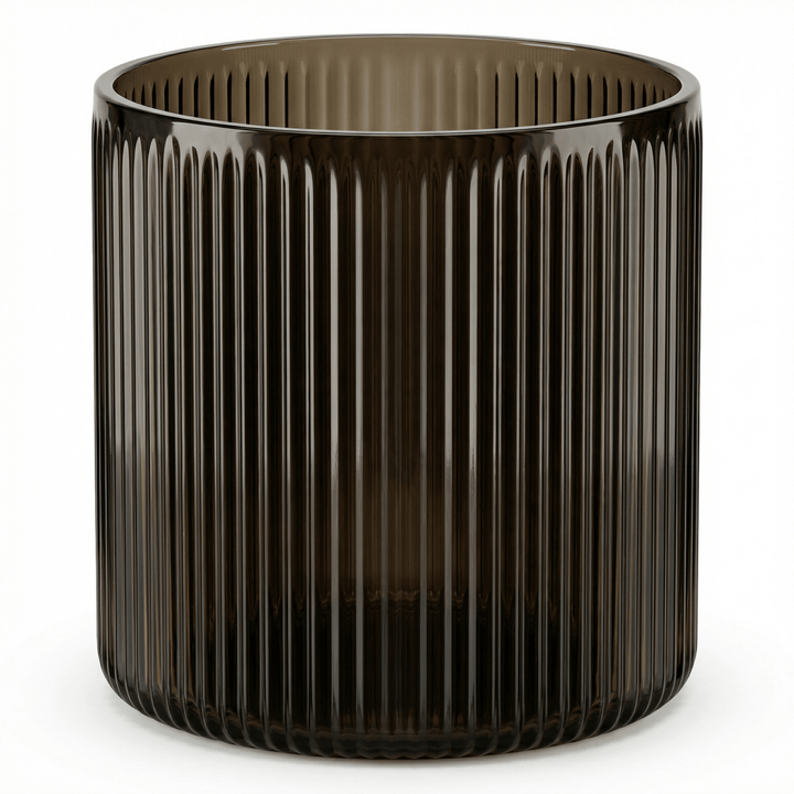 Dein Traumzimmer Kaheku Kübel Cuyo streifen braun Ø20cm Glas