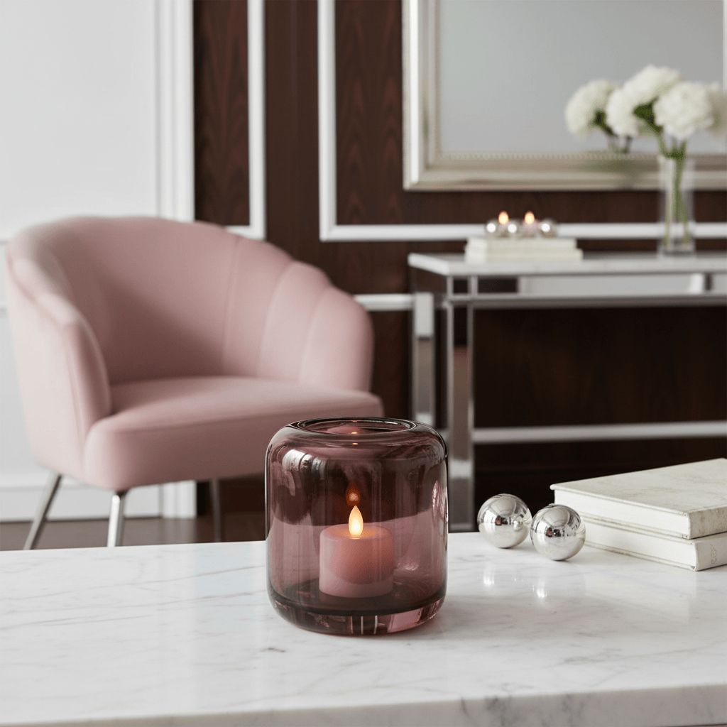 Dein Traumzimmer Kaheku Kübel Opino Lila Ø13cm Glas