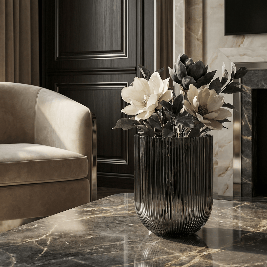 Dein Traumzimmer Kaheku Kübel Relax Struktur Grau Ø13cm Glas