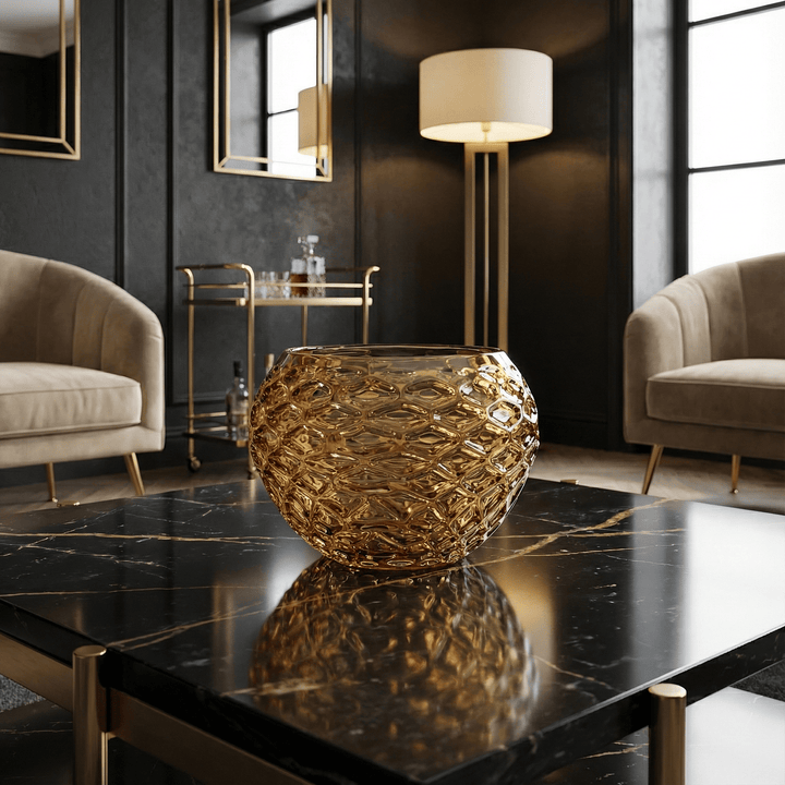 Dein Traumzimmer Kaheku - Kübel Roccella Amber Ø20 cm Glas