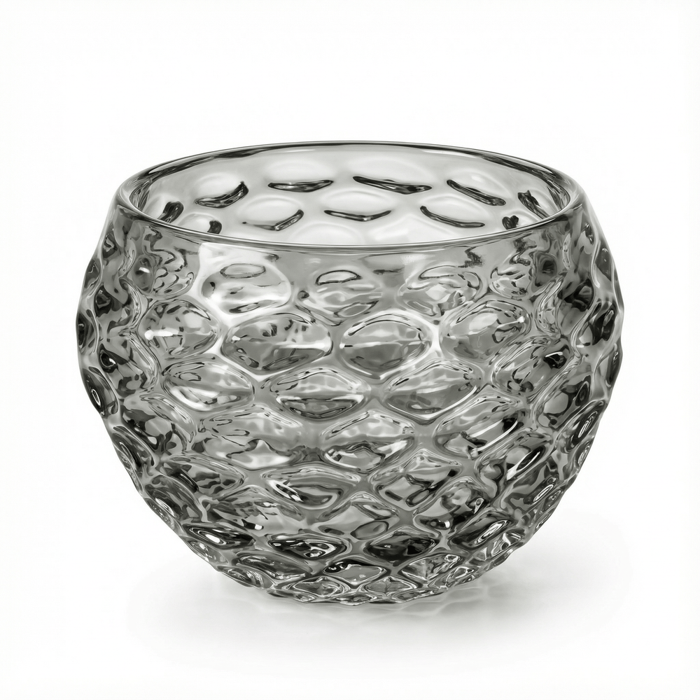 Dein Traumzimmer Kaheku - Kübel Roccella Grau Ø20 cm Glas