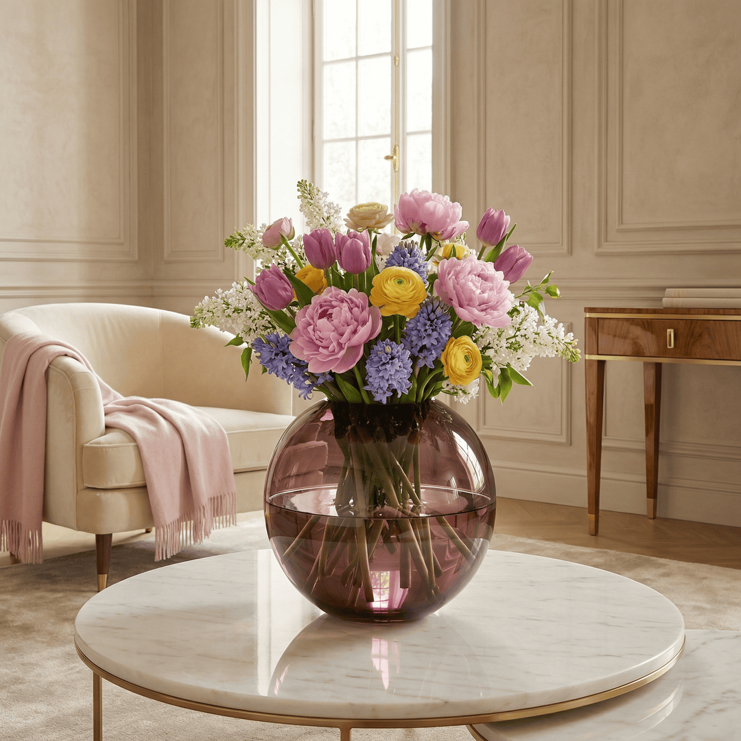 Dein Traumzimmer Kaheku Kugelvase Opino lila Ø35cm Glas