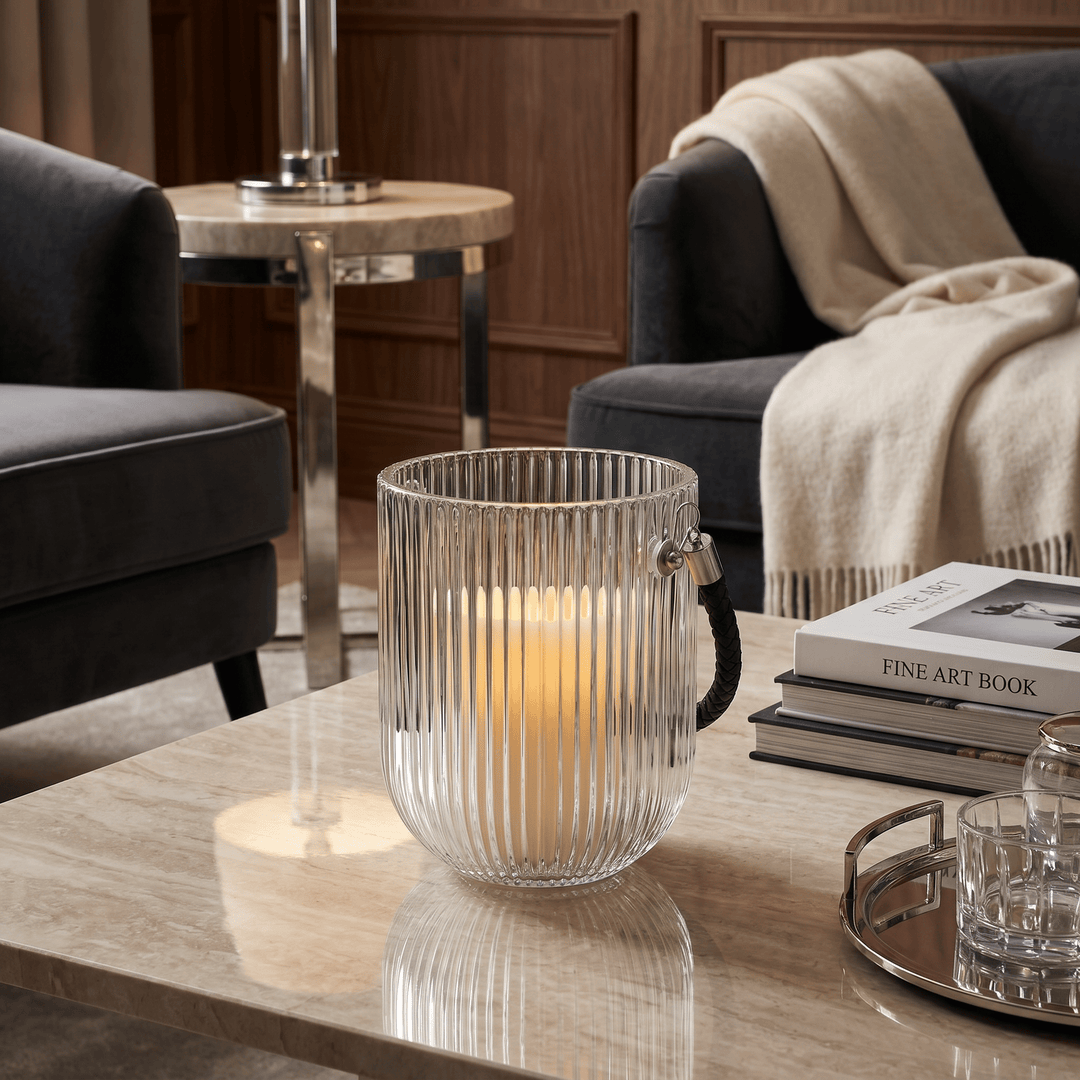 Dein Traumzimmer Kaheku Laterne Relax Struktur klar Ø13 cm Glas