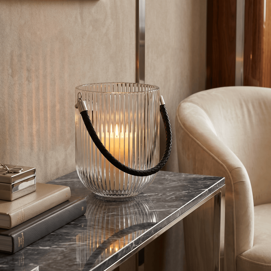 Dein Traumzimmer Kaheku Laterne Relax Struktur klar Ø17cm Glas