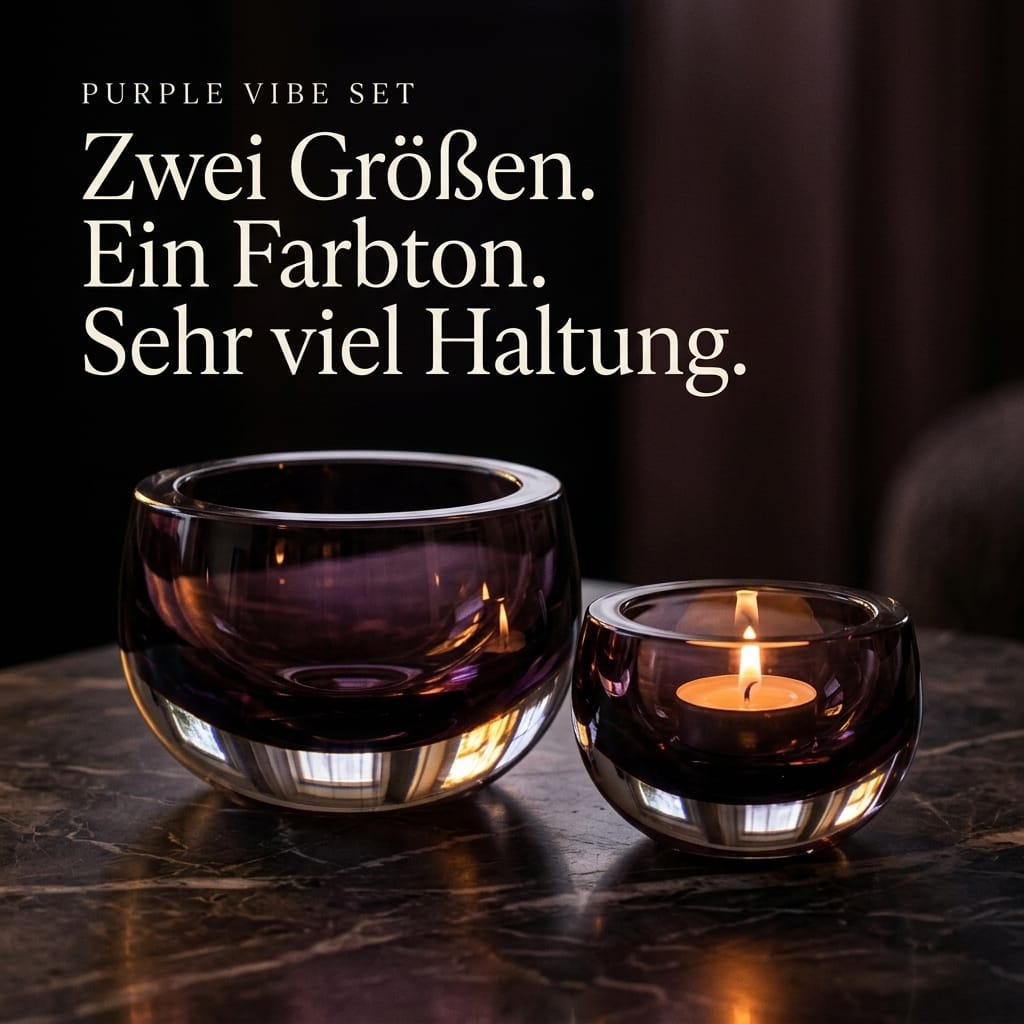 Dein Traumzimmer Kaheku Purple Vibe Glas Set Glas