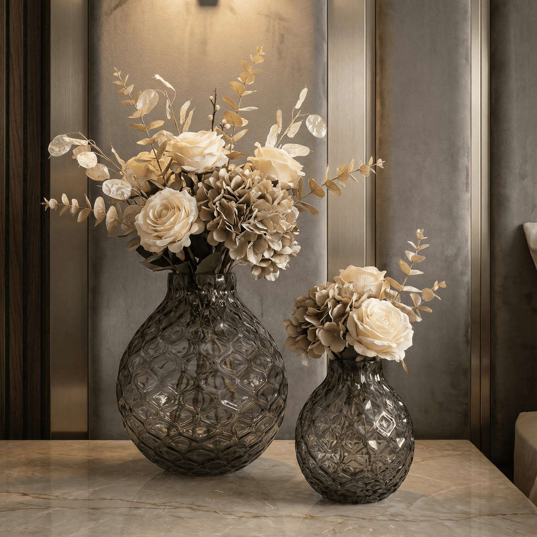 Dein Traumzimmer KAHEKU - ROCCELLA GRAU SET Glas