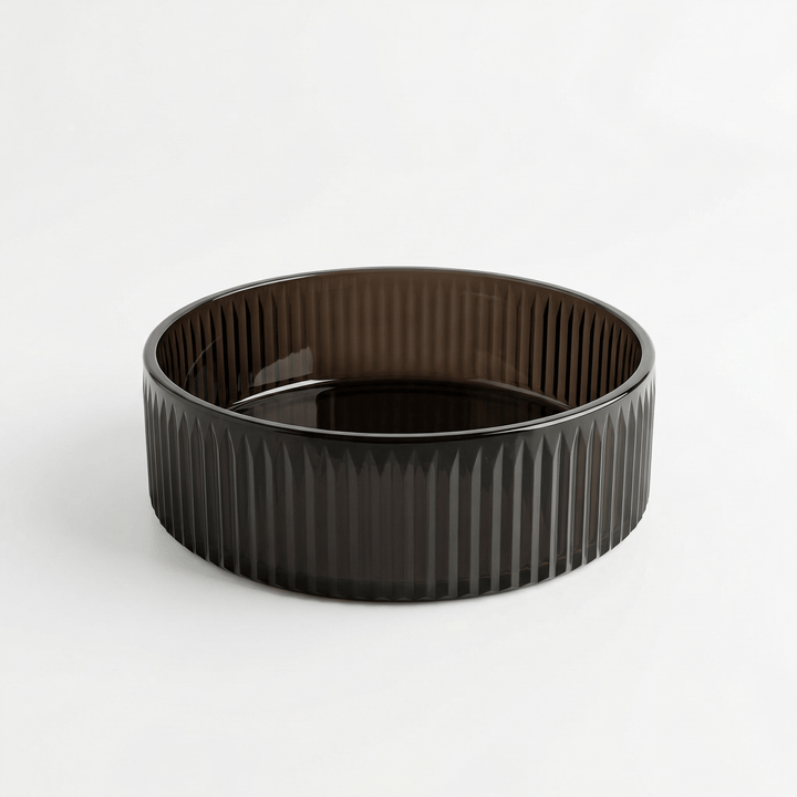 Dein Traumzimmer Kaheku Schale Cuyo streifen braun Ø20cm Glas
