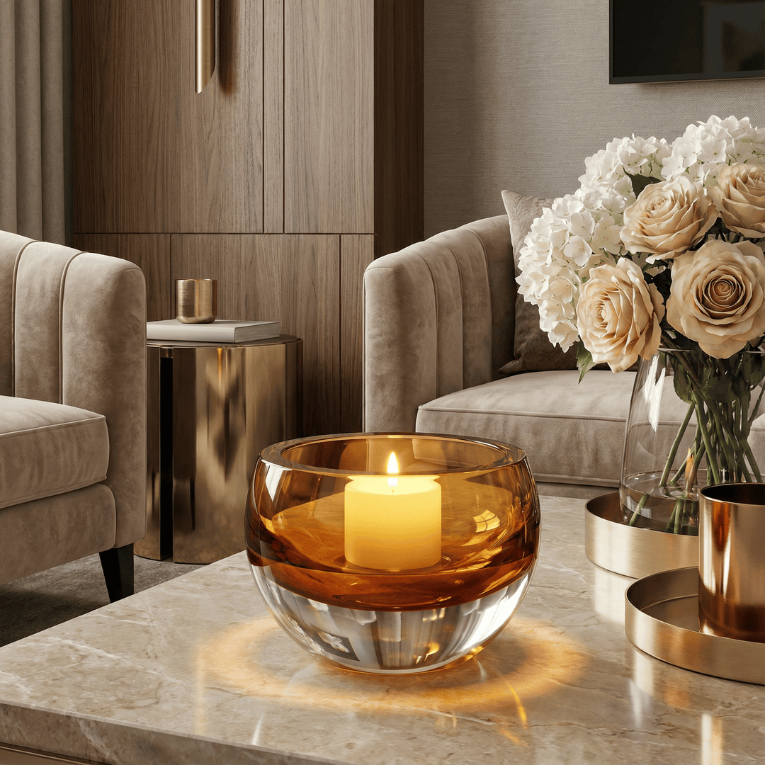 Dein Traumzimmer Kaheku - Schale Olson Amber Glas