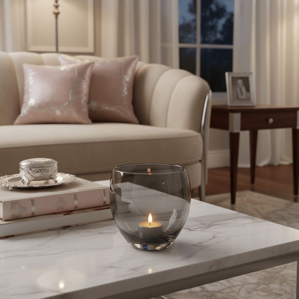 Dein Traumzimmer Kaheku Tischlicht Manao lüster rauch Ø12cm Glas