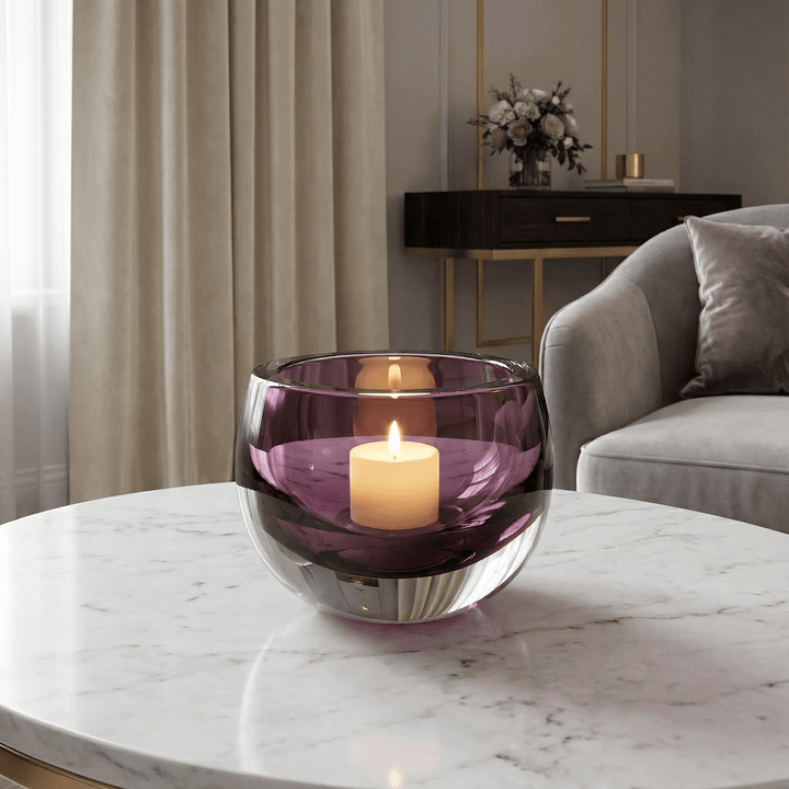 Dein Traumzimmer Kaheku - Tischlicht Olson Purple Glas