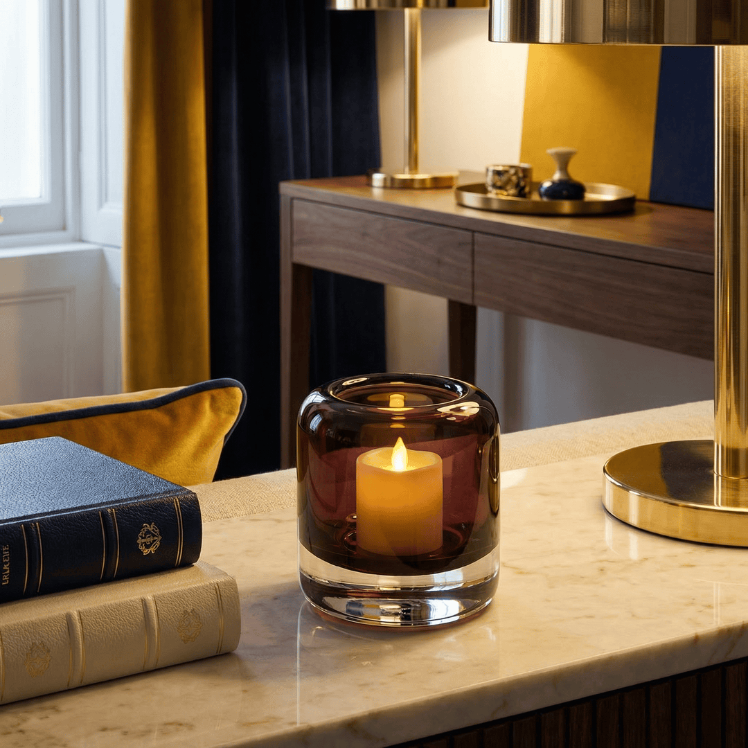 Dein Traumzimmer Kaheku Tischlicht Opino Lila Ø7,5cm Glas