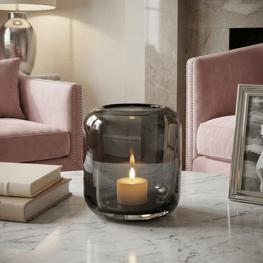 Dein Traumzimmer Kaheku - Tischlicht Opino Smoke Ø10 cm Glas