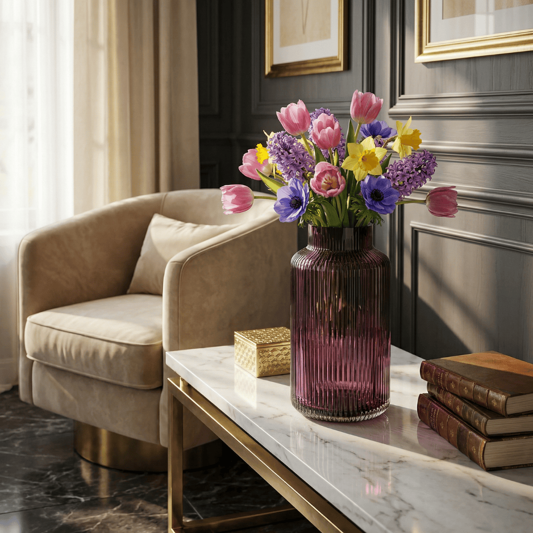 Dein Traumzimmer Kaheku Vase Bertini lila Ø11.5 cm Glas