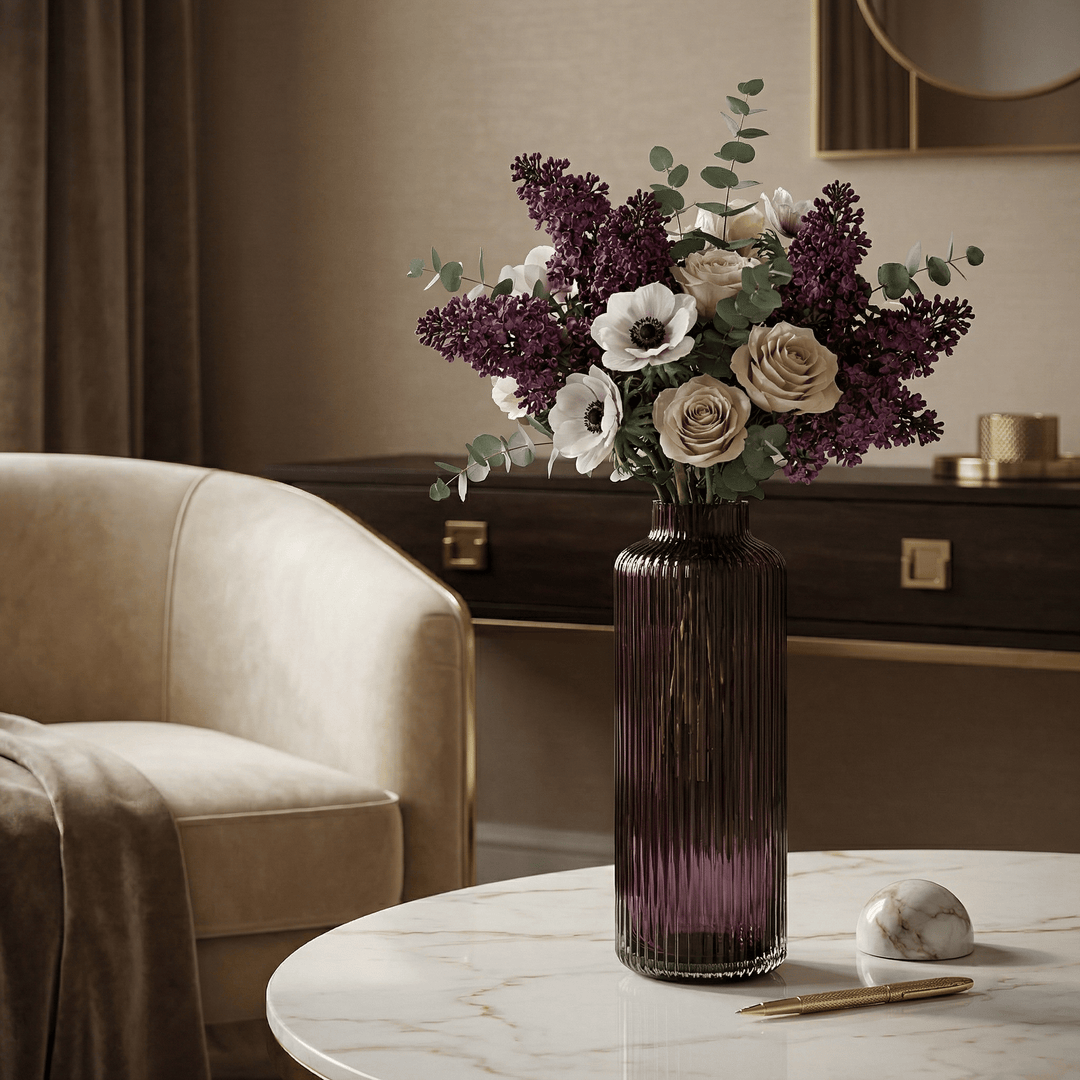 Dein Traumzimmer Kaheku Vase Bertini lila Ø9 cm Glas