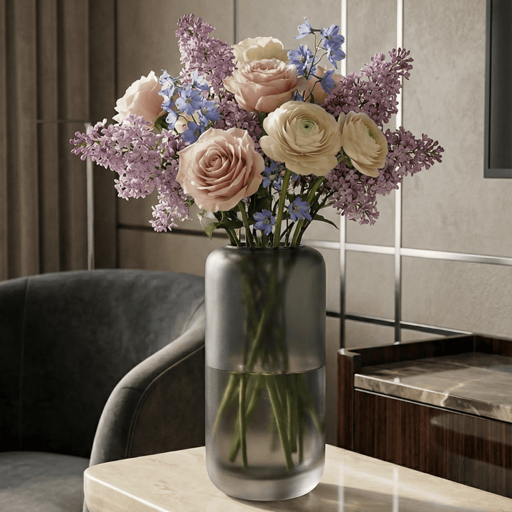 Dein Traumzimmer Kaheku Vase Opino Matt Smoke Ø7,5cm Glas