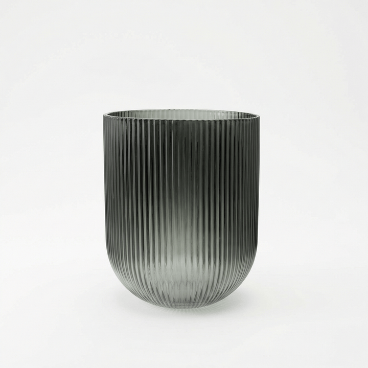 Dein Traumzimmer Kaheku Vase Relax Struktur Grau Ø10cm Glas