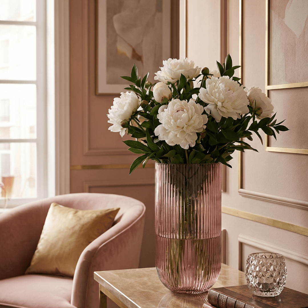 Dein Traumzimmer Kaheku Vase Relax Struktur Rosa Glas
