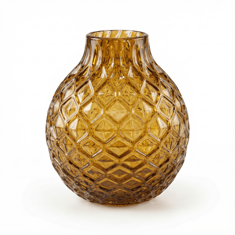 Dein Traumzimmer Kaheku - Vase Roccella Amber Ø25 cm Glas