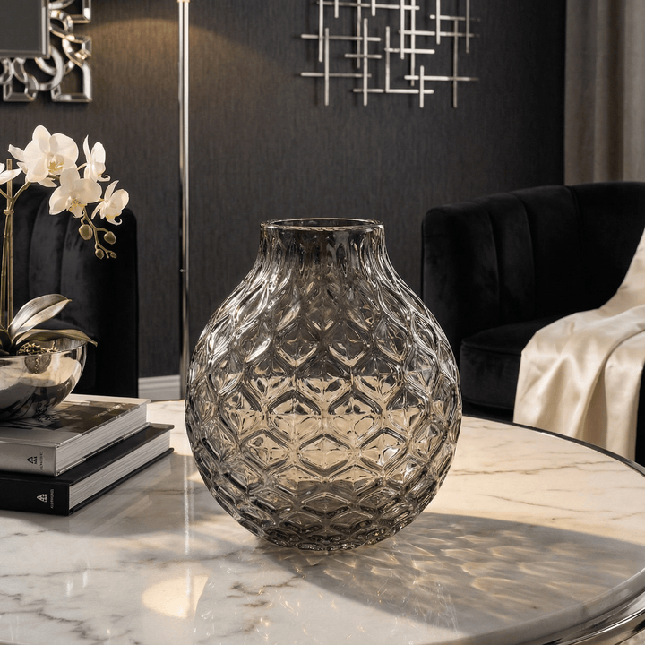 Dein Traumzimmer Kaheku - Vase Roccella Grau 20Ø Glas
