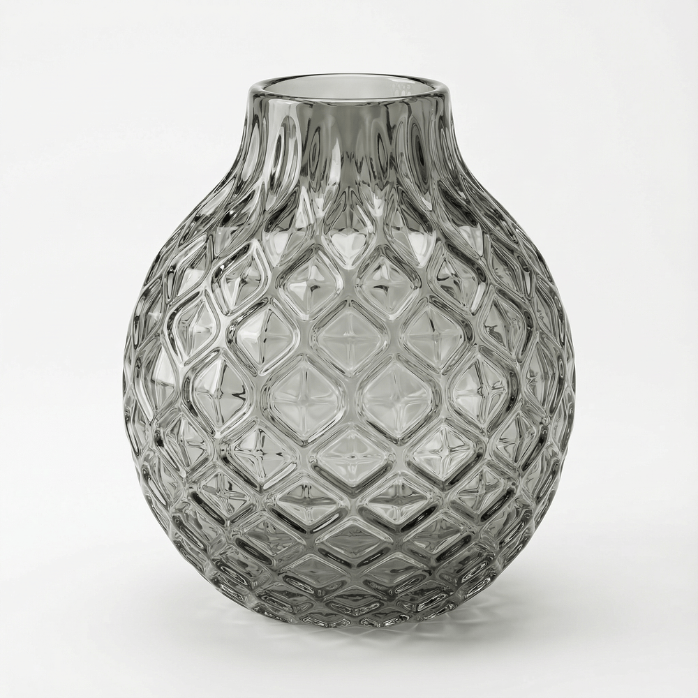 Dein Traumzimmer Kaheku - Vase Roccella Grau 20Ø Glas